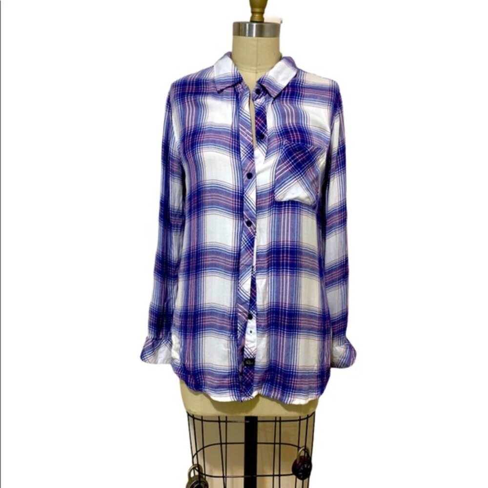 0343 rails button down long sleeve top sz M